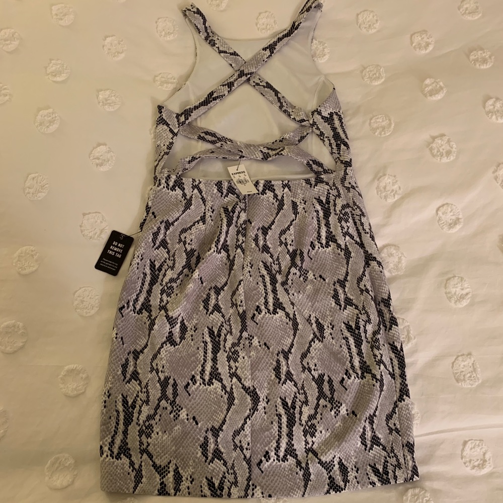 Express Size S Grey/Black Snakeskin Mini Dress